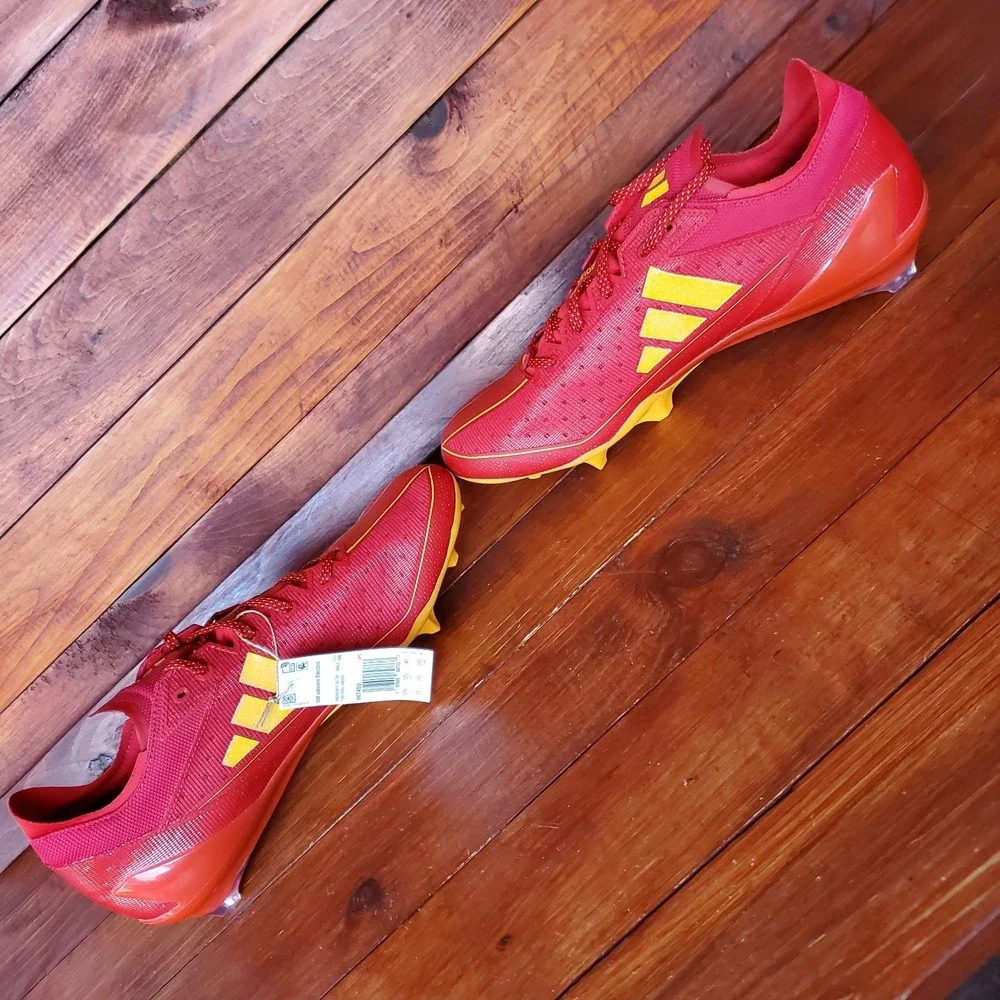 Adidas SM Adizero Football Cleats Men 13 Electric Red Gold Team TB IH7450 New
